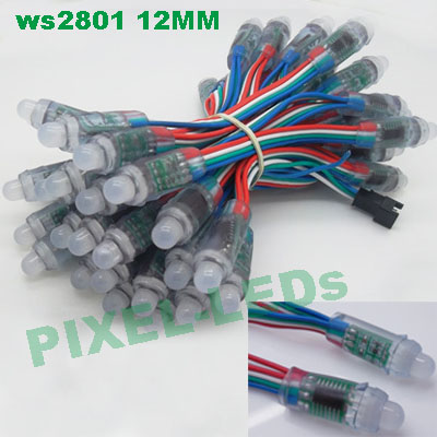 5v 12mm ws2801 rgb pixel LED string