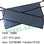 Flexible LED panel ws2812b 8×32 pixels