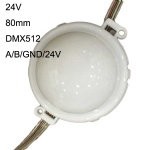 DC24V 80mm DMX512 addressable RGB pixel dot light module