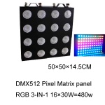 16 pixel RGB 480w DMX512 LED matrix panel